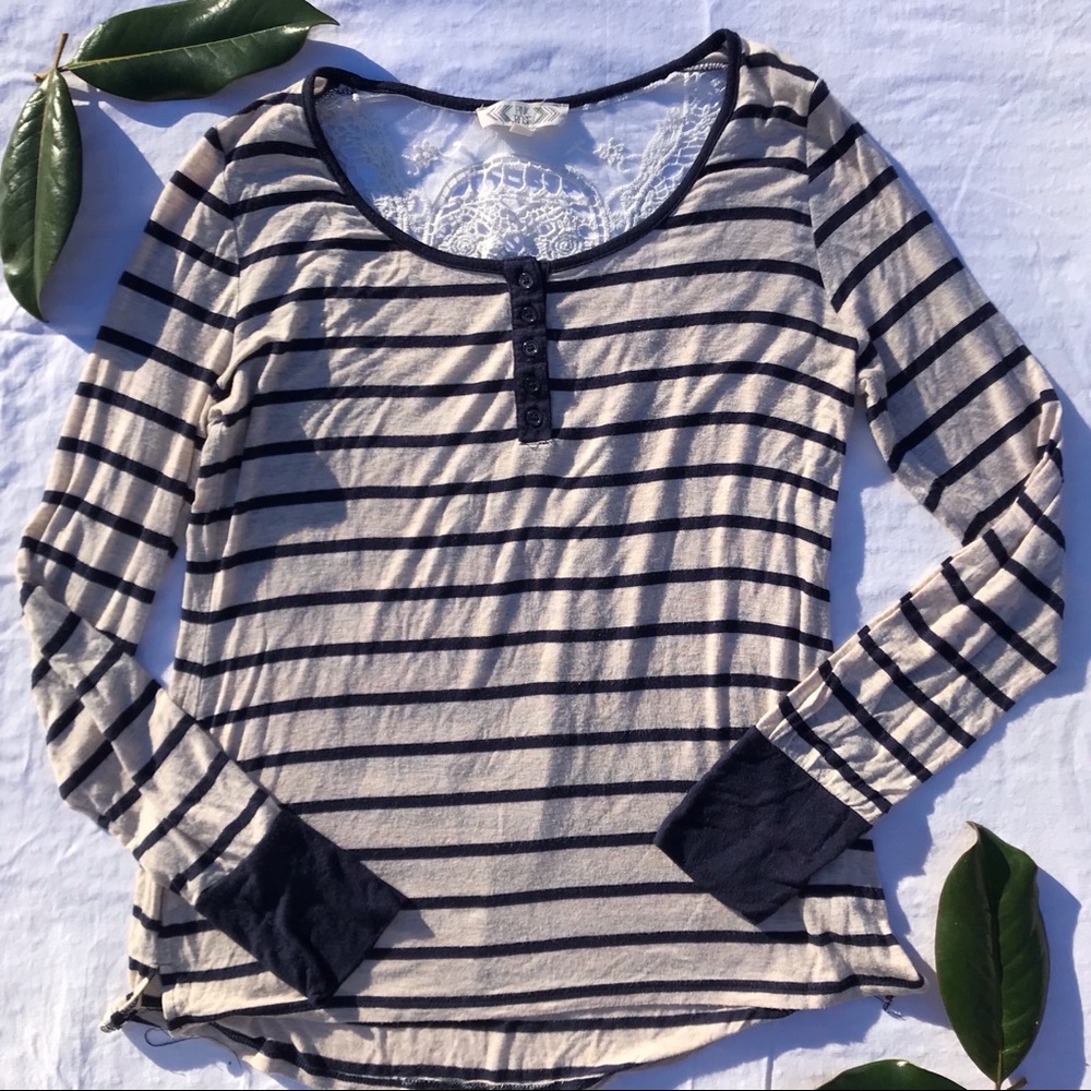 “Pink Rose” Large Striped Blouse